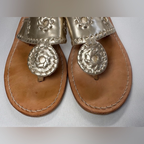Jack Rogers Classic Gold Metallic Sandals - Size 7 M - Preppy Icon! - Picture 4 of 7